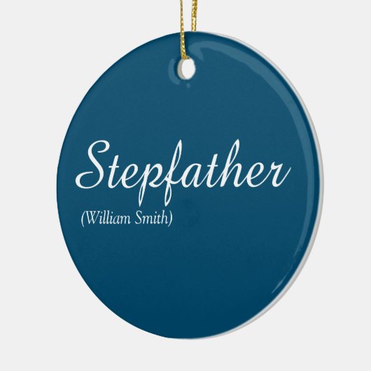 Stiefvader Stiefpapa Citaat Modern Elegaant Schrif Keramisch Ornament (Links)