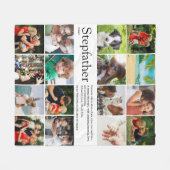 Stiefvader, stiefpapa definitie 16 foto collage fleece deken (Voorkant (Horizontaal))