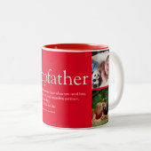 Stiefvader Stiefpapa Definitie 4 Foto Rood Pret Tweekleurige Koffiemok (Voorkant rechts)