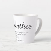 Stiefvader, Stiefpapa Definitie Chic Script Leuk Latte Mok (Rechterhoek)