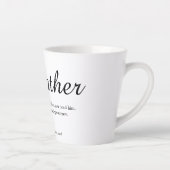 Stiefvader, Stiefpapa Definitie Chic Script Leuk Latte Mok (Rechts)