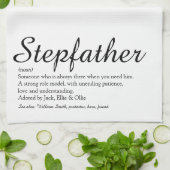 Stiefvader, stiefpapa definitie Elegant Schrift Theedoek (Gevouwen)