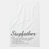 Stiefvader, stiefpapa definitie Elegant Schrift Theedoek (Verticaal)