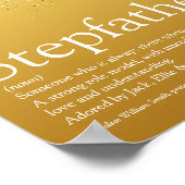 Stiefvader, stiefpapa definitie goud glitters poster (Hoek)