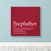 Stiefvader, stiefpapa Definitie Leuk Modern Bourgo Canvas Afdruk (Insitu (Houten vloer))