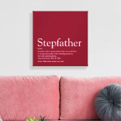 Stiefvader, stiefpapa Definitie Leuk Modern Bourgo Canvas Afdruk (Insitu (Woonkamer))