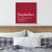 Stiefvader, stiefpapa Definitie Leuk Modern Bourgo Canvas Afdruk (Insitu (Slaapkamer))