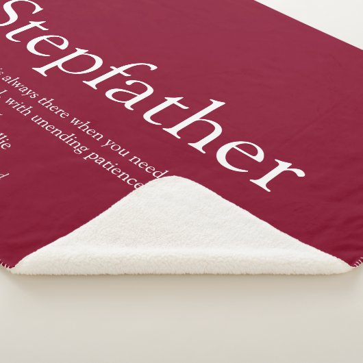 Stiefvader, stiefpapa definitie leuk modern Bourgo Sherpa Deken (3/4)