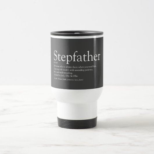 Stiefvader Stiefpapa Definitie Pret Grijs Reisbeker (Center)