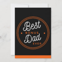 Stiefvader vaderdag kaarten Stiefpapa Typografie