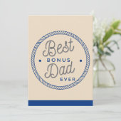 Stiefvader vaderdag kaarten Stiefpapa Typografie (Staand voorkant)