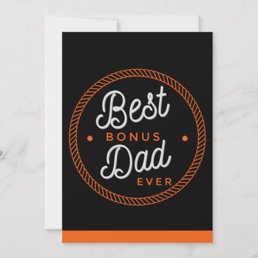 Stiefvader vaderdagkaarten Stiefpapa Typografie Bedankkaart (Voorkant)