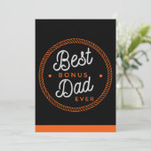 Stiefvader vaderdagkaarten Stiefpapa Typografie Bedankkaart (Staand voorkant)