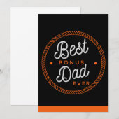 Stiefvader vaderdagkaarten Stiefpapa Typografie Bedankkaart (Voorkant / Achterkant)