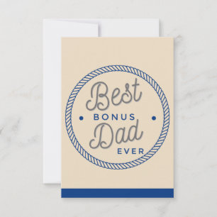 Stiefvader vadersdag kaarten, Beige Beste Bonus Pa Kaart