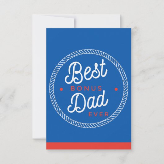 Stiefvader vadersdag kaarten blauw (Voorkant)