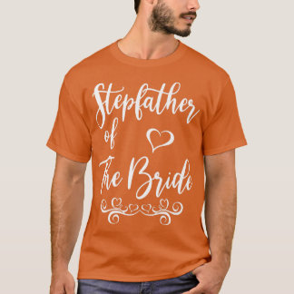 Stiefvader van bruid en bruidegom trouwende matchi t-shirt