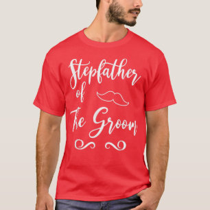 Stiefvader van de bruidegom en bruid trouwmatch t-shirt