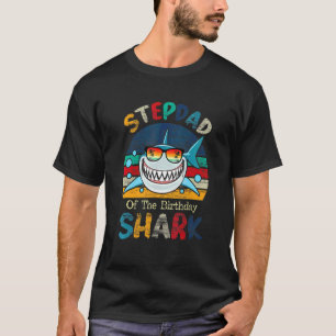 stiefvader van de haai verjaardag matching familie t-shirt
