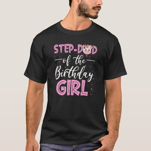 Stiefvader van de jarige Farming Barnyard Bir T-shirt (Voorkant)