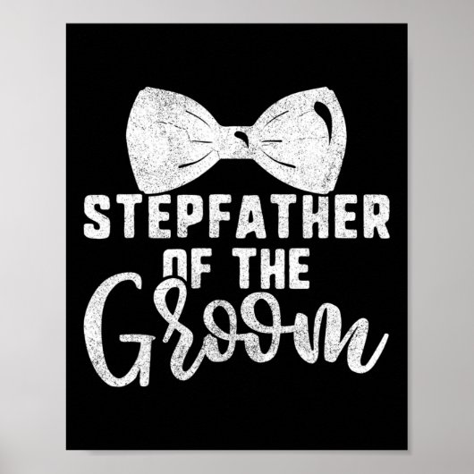 Stiefvader van het bruidegom Shirt voor mannen Bac Poster (Voorkant)