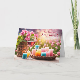 Stiefzus Gelukkige Moederdag Proost met Wijn Feestdagen Kaart