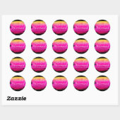Stiekem een Zeemeermin - Sticker - Zwart en Roze (Vel)
