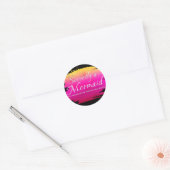 Stiekem een Zeemeermin - Sticker - Zwart en Roze (Envelop)