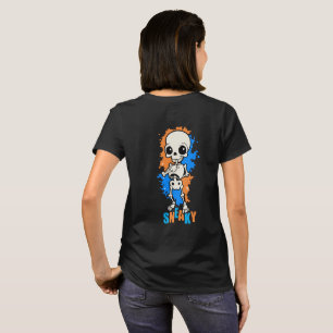 Stiekem Lief Skelet Dames Halloween T-Shirt   S