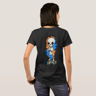 Stiekem Lief Skelet Dames Halloween T-Shirt | S