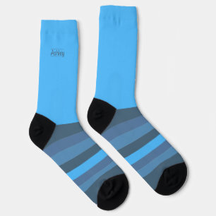 Stiekem wilde strepen in Maya Blue Sokken
