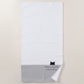 Stiekeme Kat Wil Even Praten Strandlaken (Voorkant)