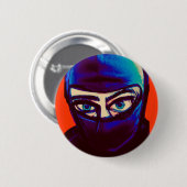 Stiekeme Ninja Speld Ronde Button 5,7 Cm (Voorkant /achterkant)