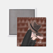 Stiekeme schurk cartoonpersonage magneet (Voorkant / Achterkant)