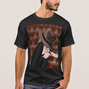 Stiekeme schurk cartoonpersonage t-shirt