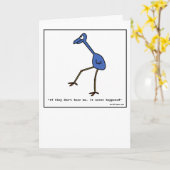 Stiekeme Vogel - Wenskaart Kaart (Gele Bloem)