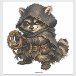 Stiekeme Wasbeer Schurk – Schattig Dief Dier Sticker