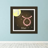 Stier 21. April bis 20. Mai Leinwand Canvas Afdruk (Insitu (Houten vloer))