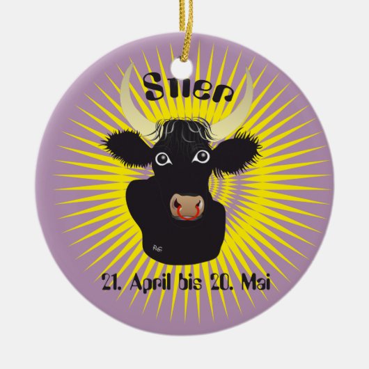 Stier 21. April bis 20. Mai Ornament (Voorkant)