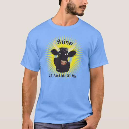 Stier 21. April bis 20. Mai T-shirt (Voorkant)