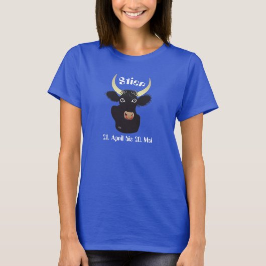 Stier 21. April bis 20. Mai T-shirt (Voorkant)