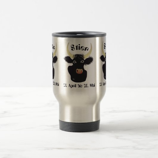 Stier 21. April bis 20. Mai Tasse Reisbeker (Center)