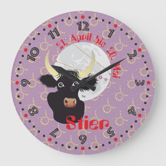 Stier 21. April bis 20. Mai Uhr Grote Klok (Voorkant)