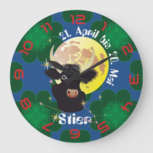 Stier 21. April bis 20. Mai Uhr Grote Klok (Voorkant)