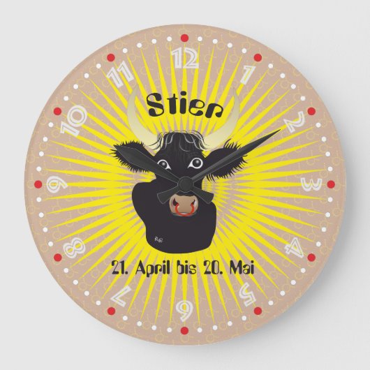 Stier 21. April bis 20. Mai Uhr Grote Klok (Voorkant)