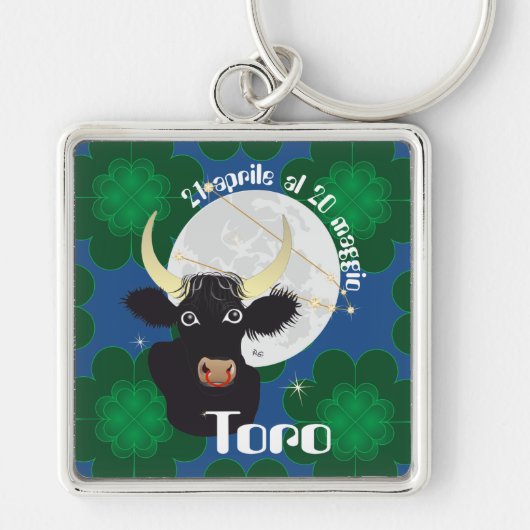 Stier 21 april tot 20 mei Sleutelhanger (Voorkant)