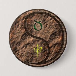 Stier & Aard Aap Ronde Button 7,6 Cm