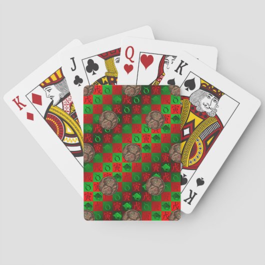 Stier & Aard Tijger Pokerkaarten (Achterkant)