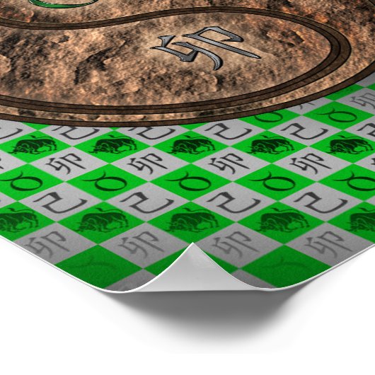 Stier & Aarde Konijn Poster (Hoek)