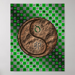 Stier & Aarde Konijn Poster